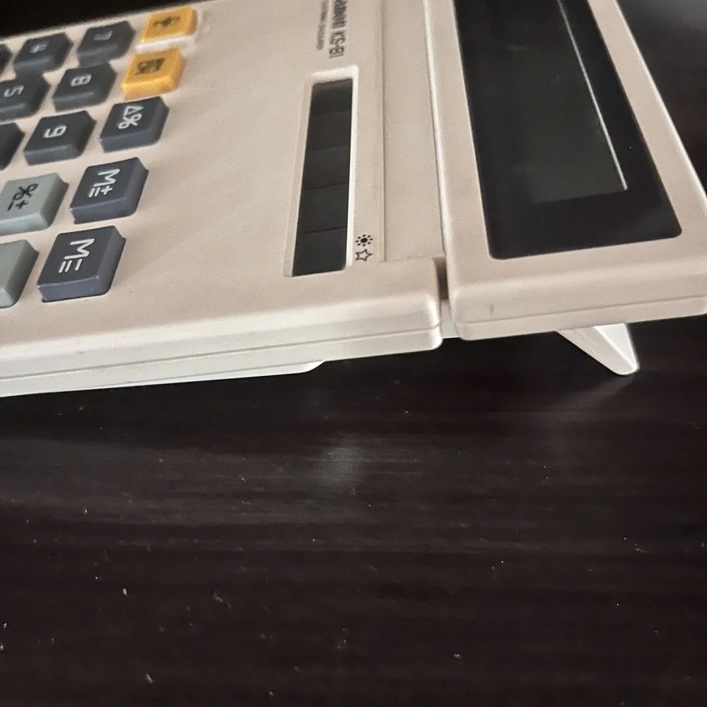 Canon KS-81 Electronic Calculator - Silver and Black